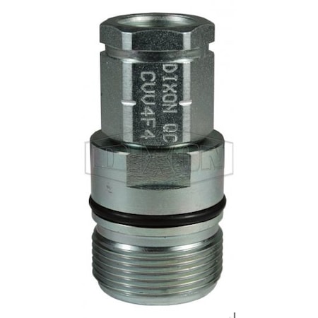 Dixon DQC CVV European Interchange Female Plug, 3/8 Nominal, Female BSPP, Steel CVV3BF3